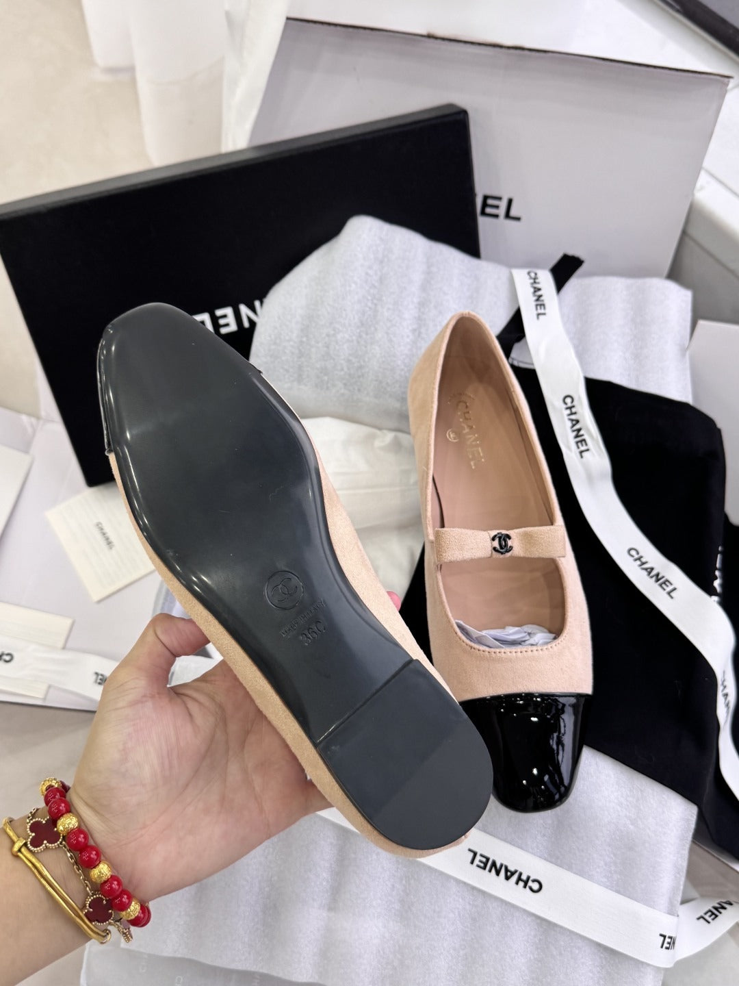Chanel Patent Leather Bow Shoes