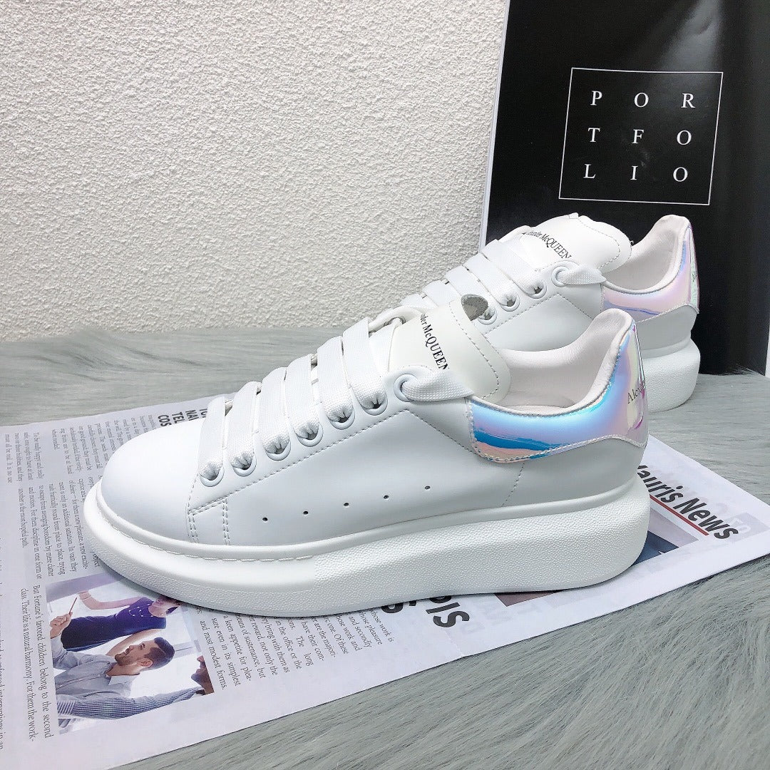 Alexander McQueen Lambskin Leather Logo Sneakers