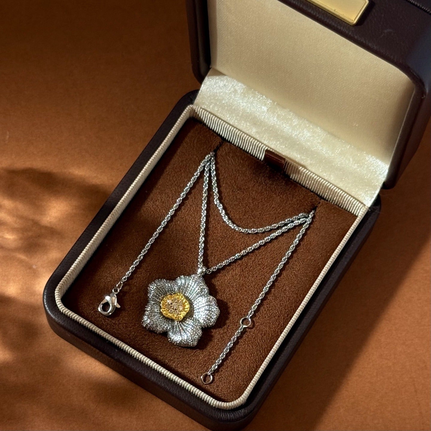 Buccellati Brass Floral Necklace