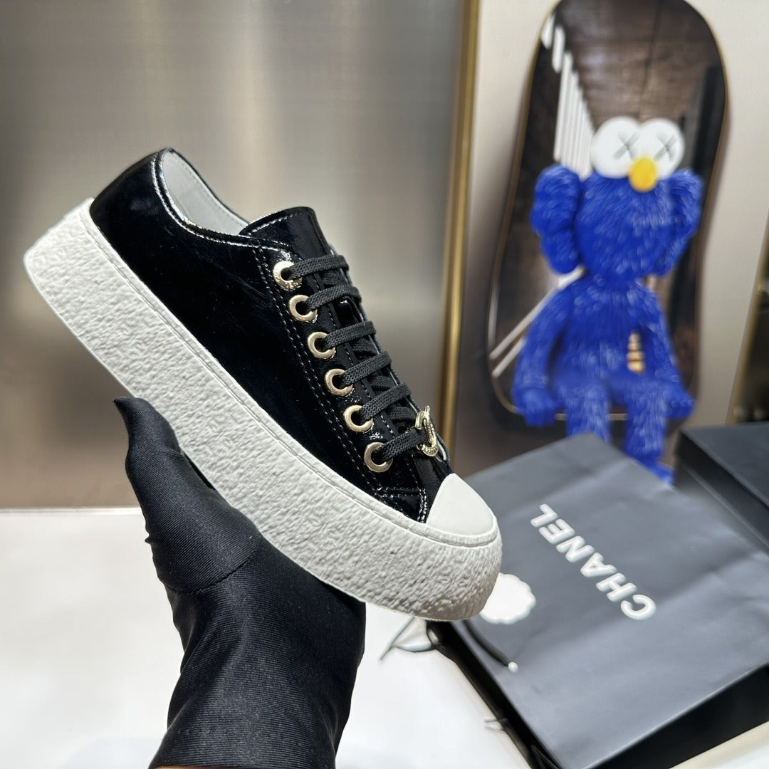Chanel Lambskin Leather Logo Shoes