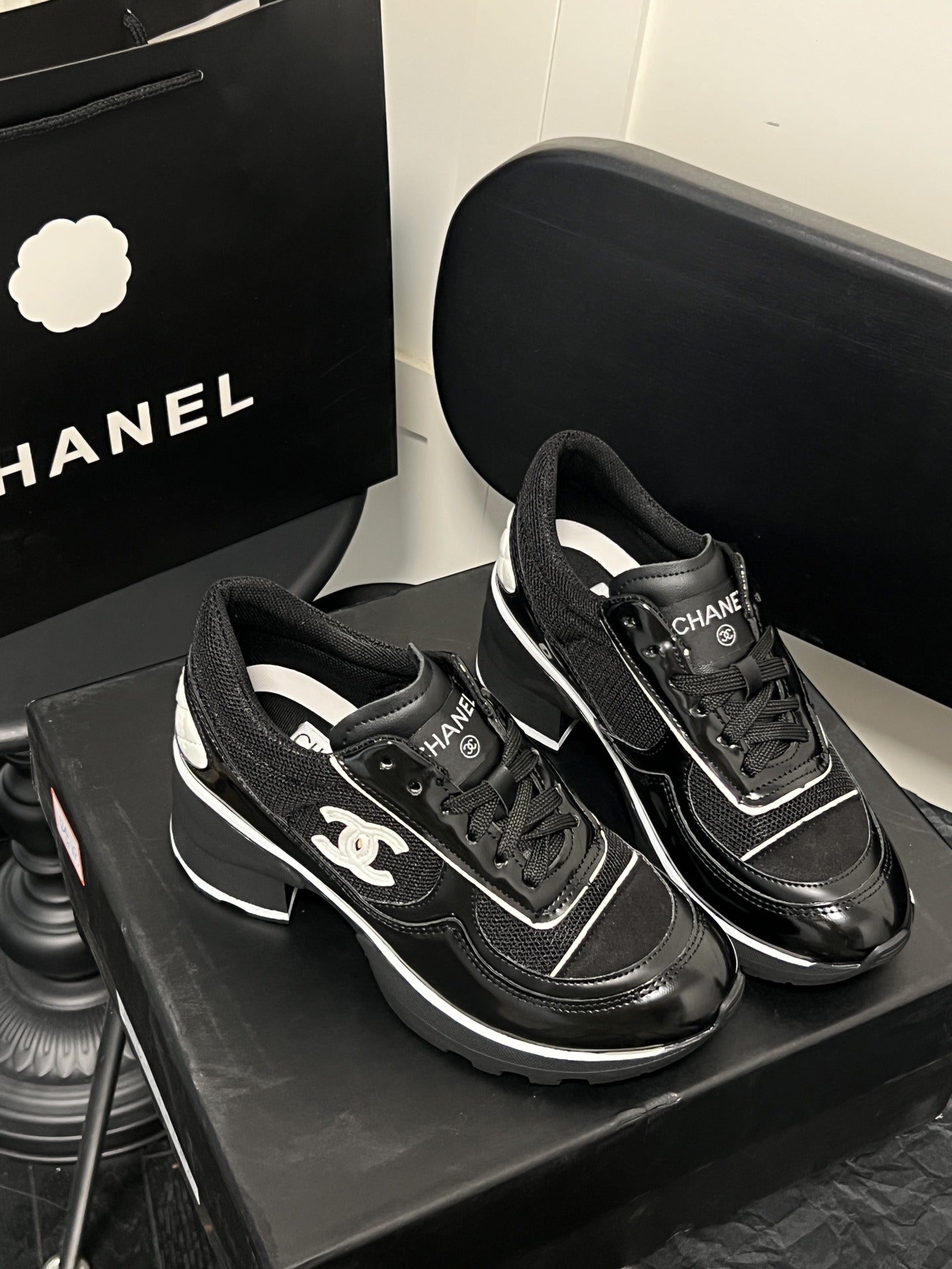 Chanel Logo Sneakers