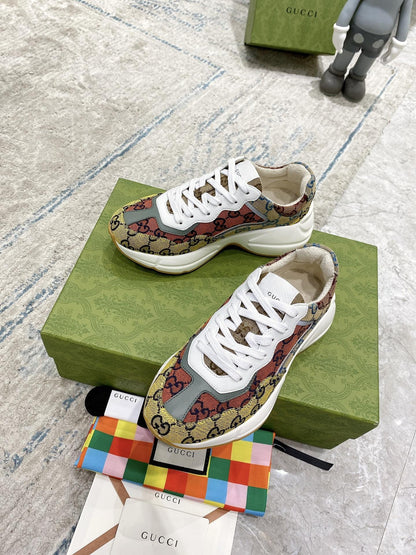 Gucci Lambskin Leather Logo Sneakers
