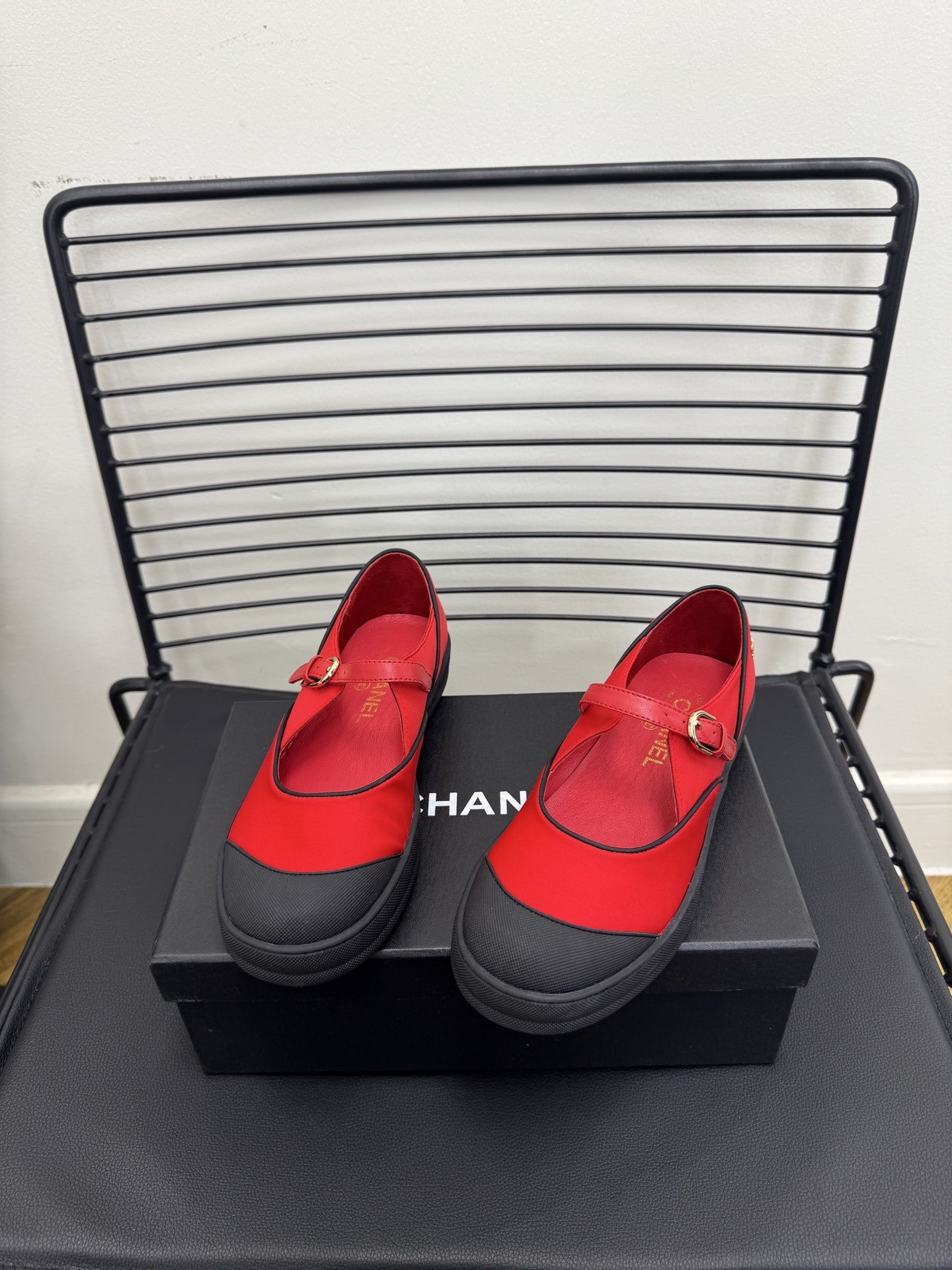 Chanel Lambskin Leather Logo Shoes