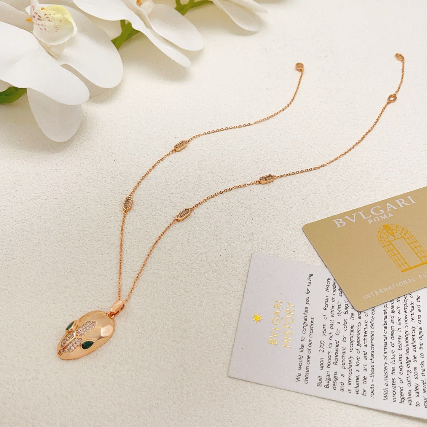 Bvlgari Brass Serpent Necklace