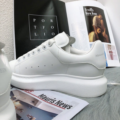 Alexander McQueen Lambskin Leather Logo Sneakers