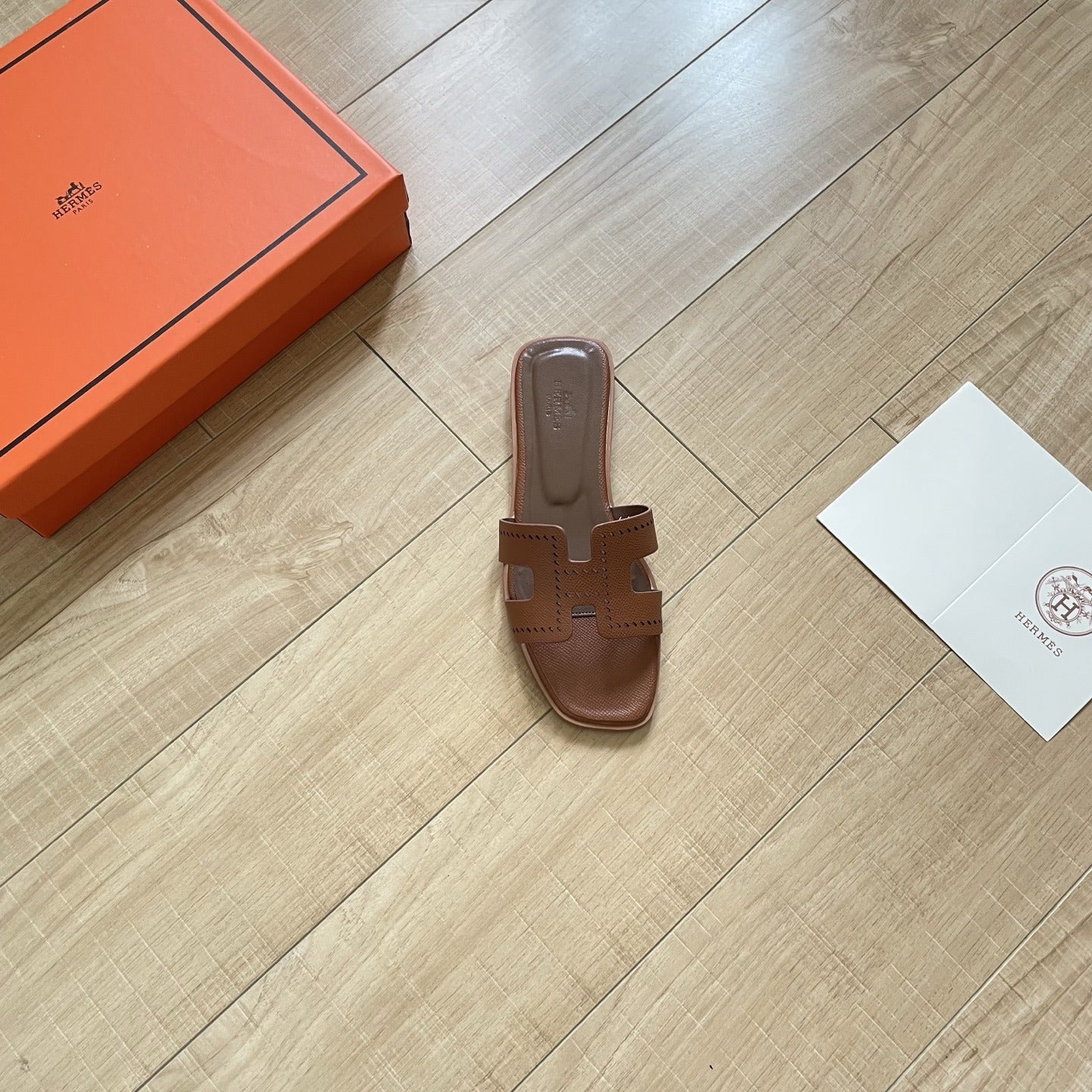 Hermes Leather Slides