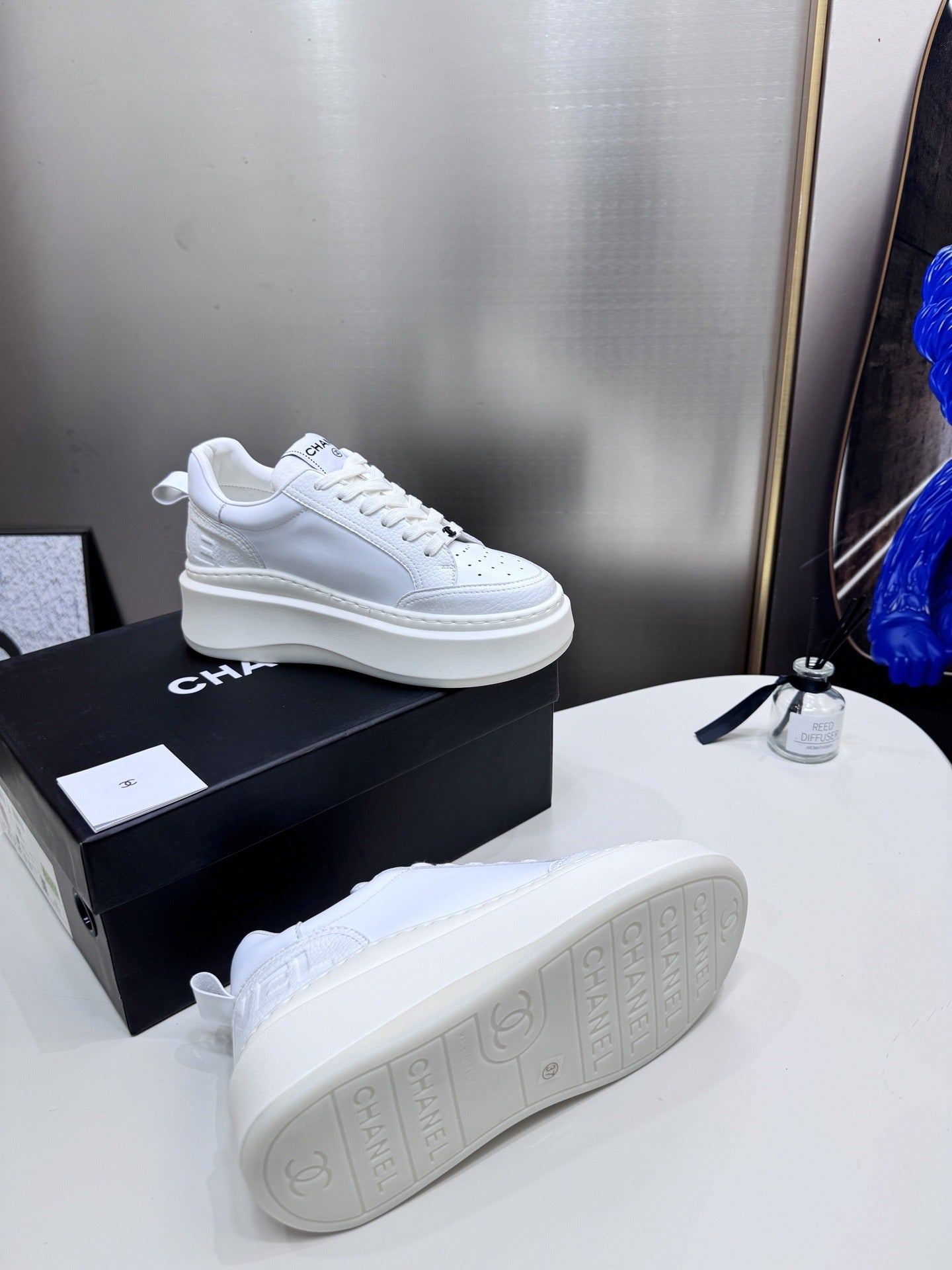 Chanel Leather Tennis Shoes