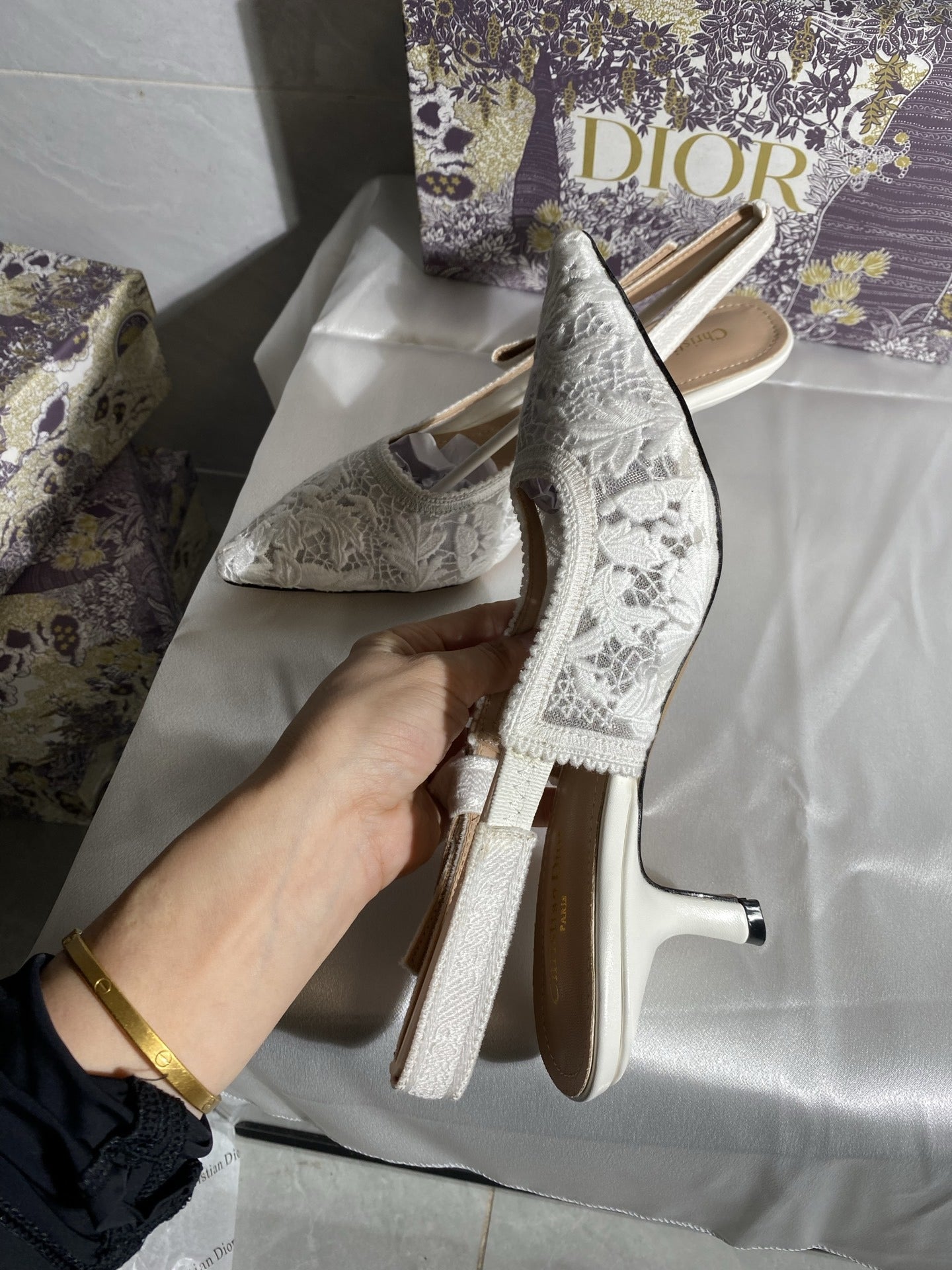 Dior Embroidered Heels