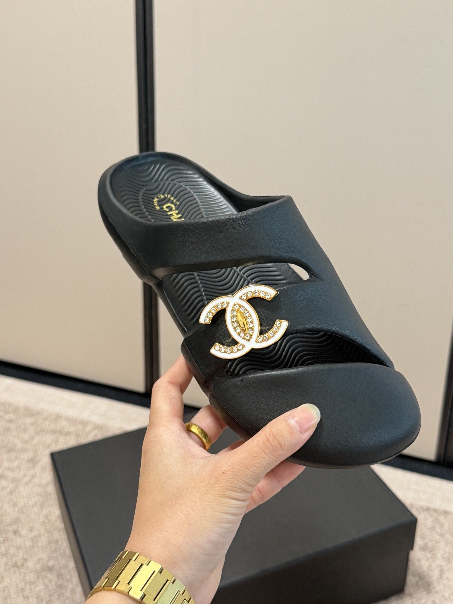 Chanel Vintage-Finish Sandals