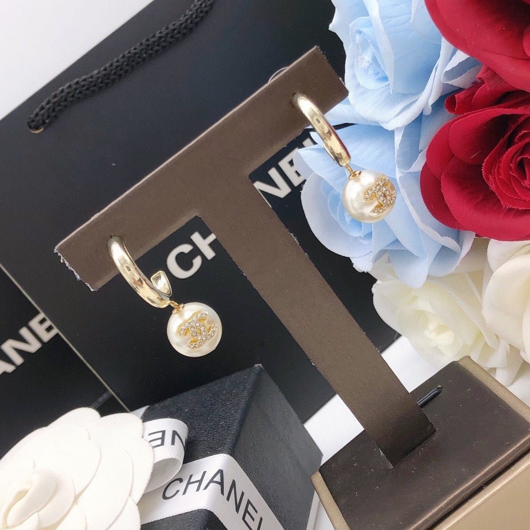 Chanel Pearl Earrings