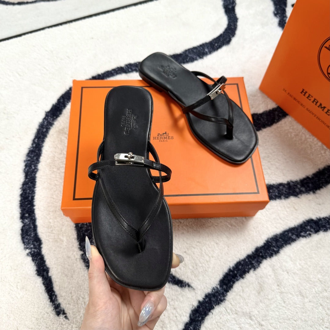 Hermes Leather Logo Slides