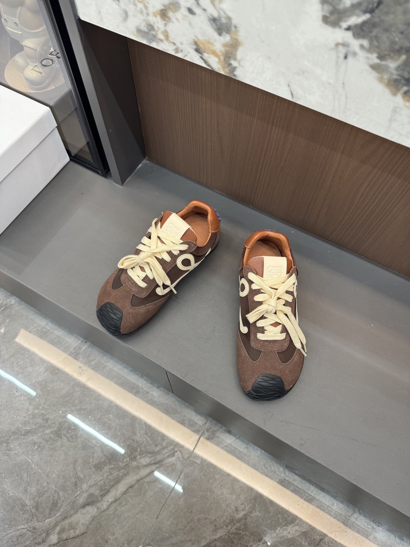 Loewe Black Nylon & Lambskin Leather Shoes