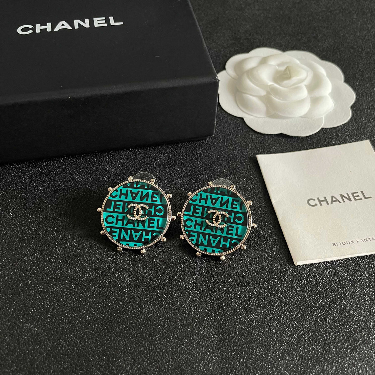 Chanel Logo Earrings