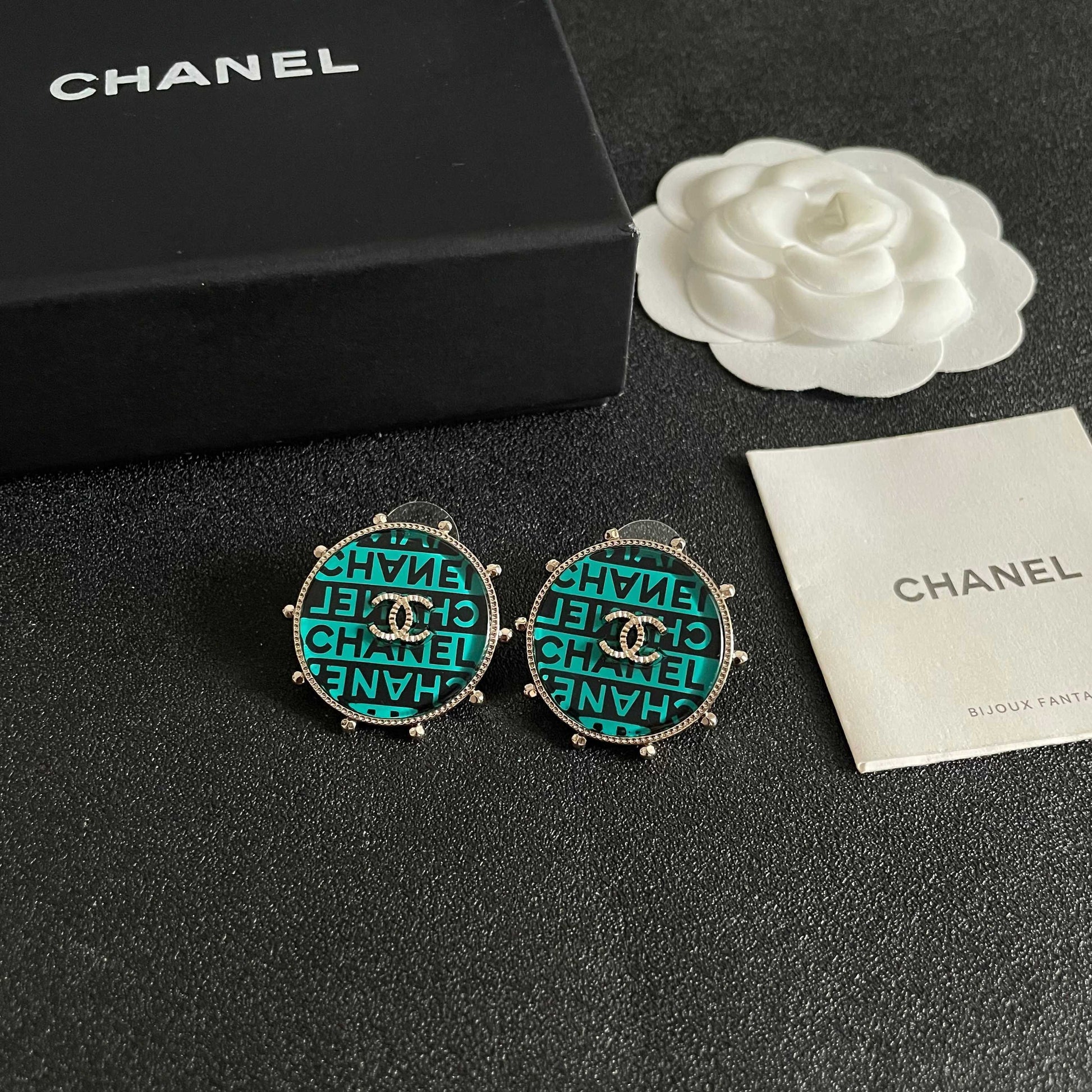Chanel Logo Earrings
