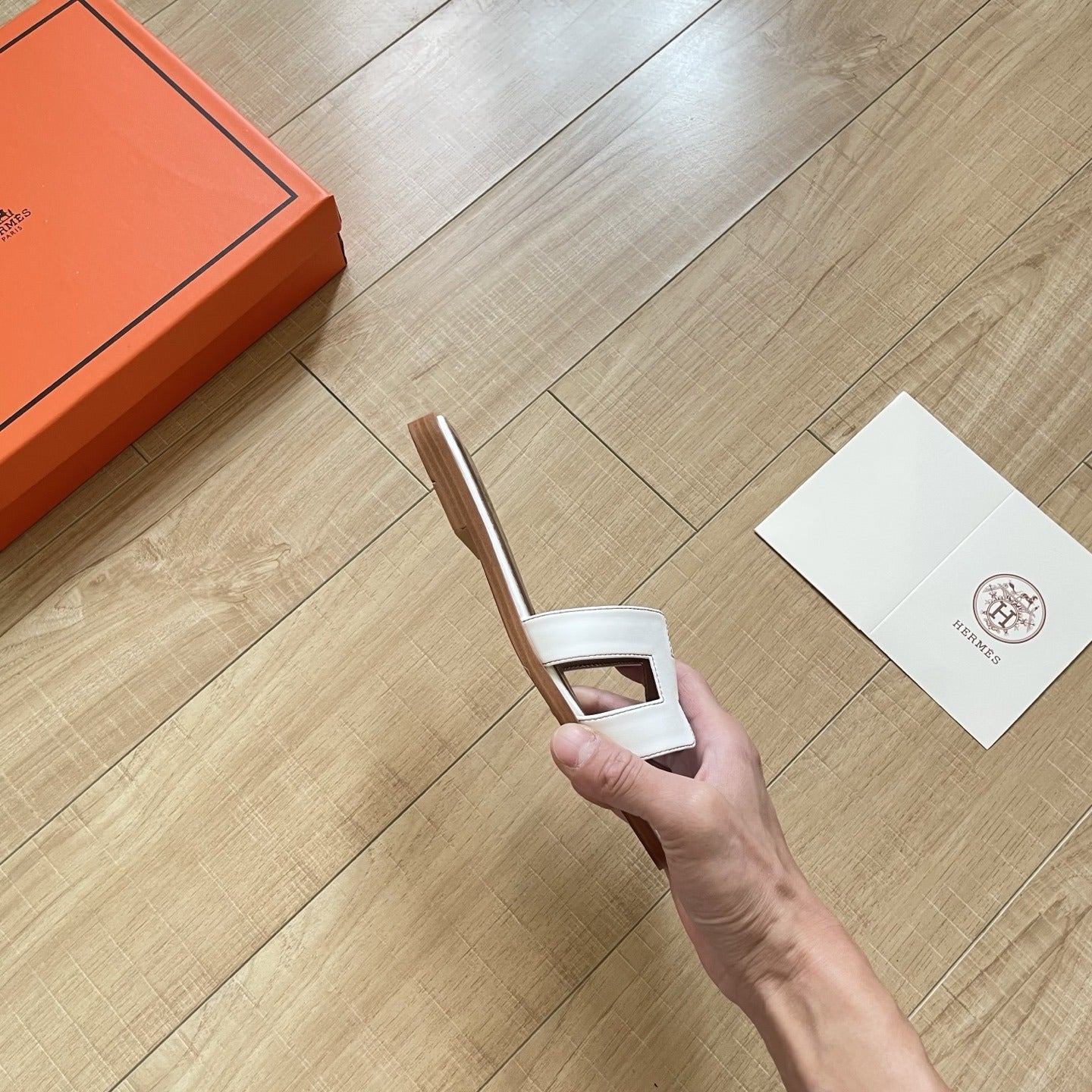 Hermes Leather Slides