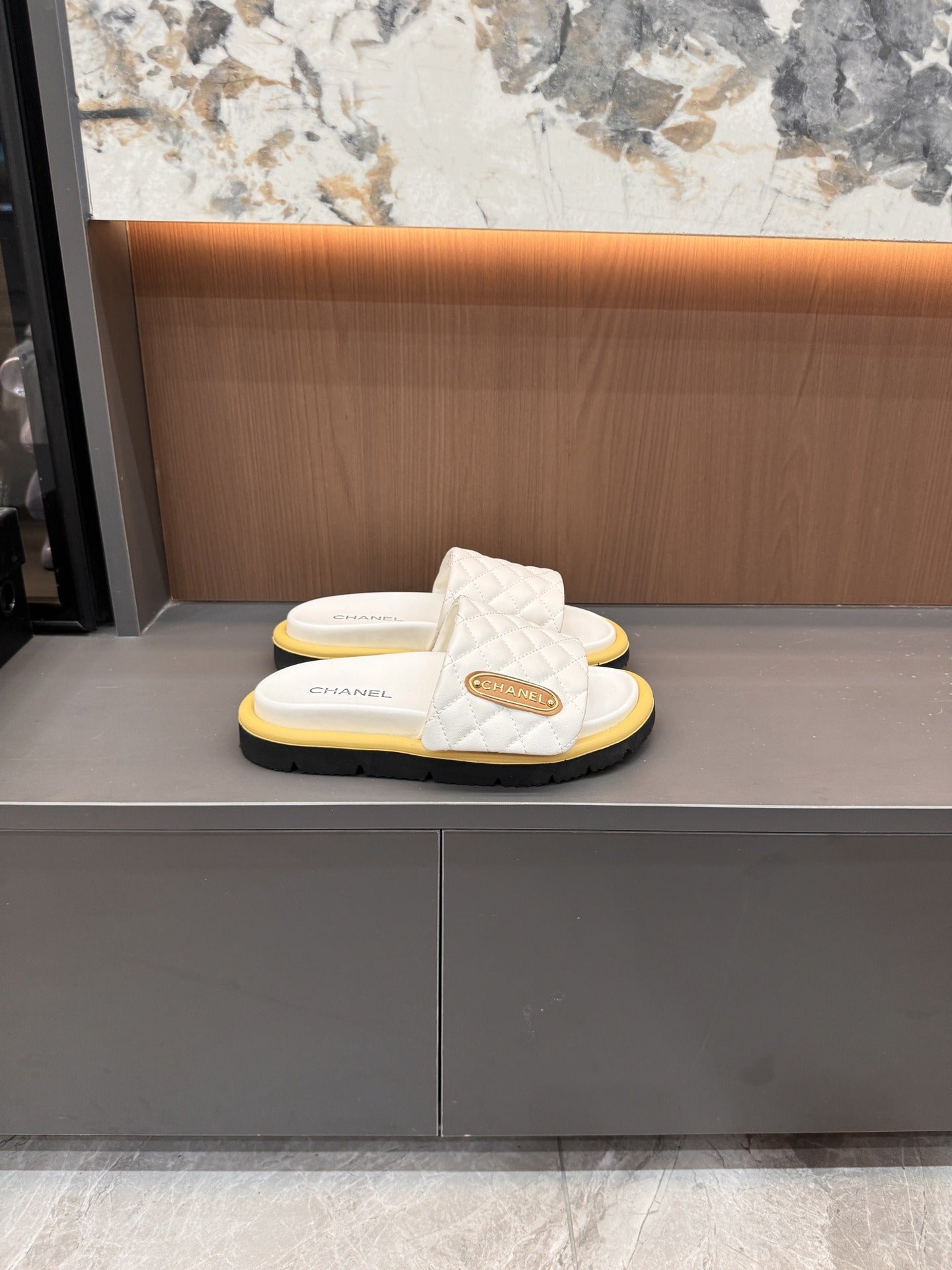 Chanel Lambskin Leather Slides