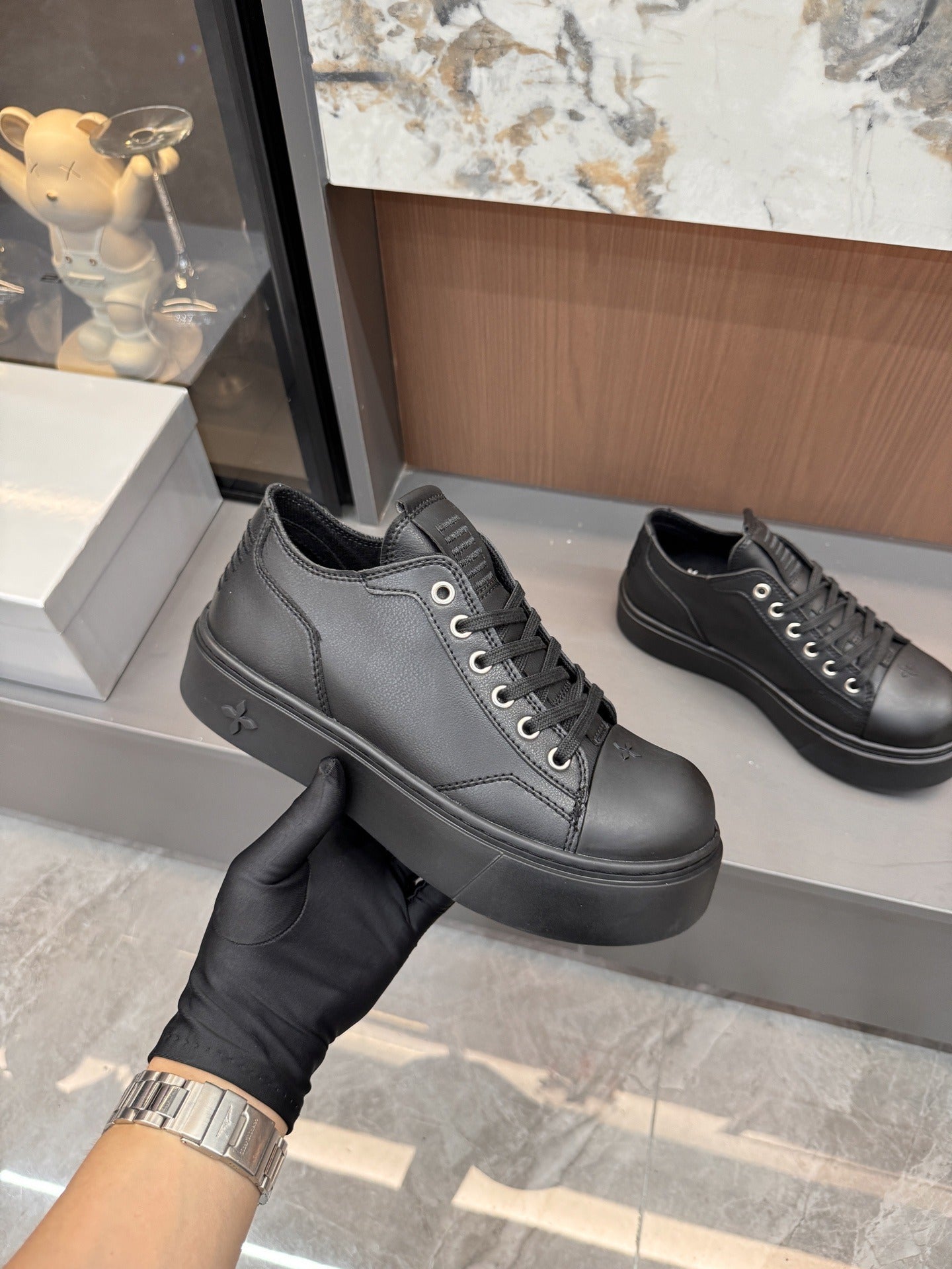 Unbranded Lambskin Leather Printed Shoes