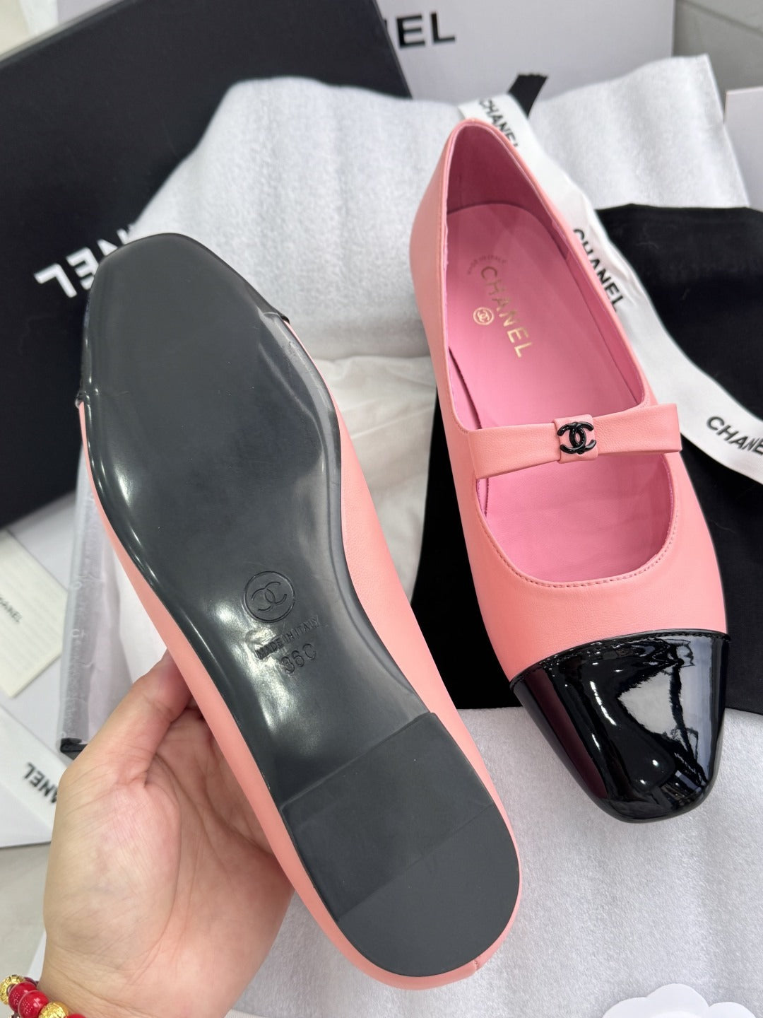 Chanel Patent Leather Bow Shoes