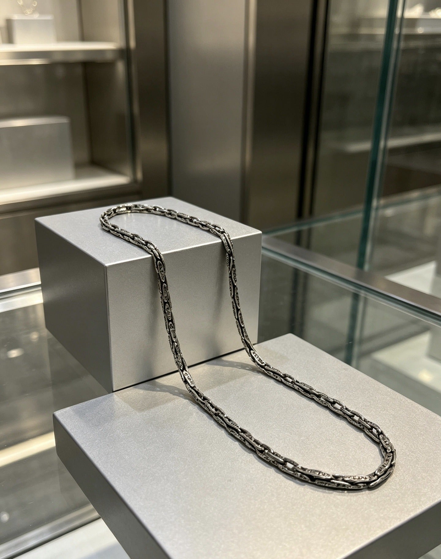 Chrome Hearts Sterling Silver Cross Necklace