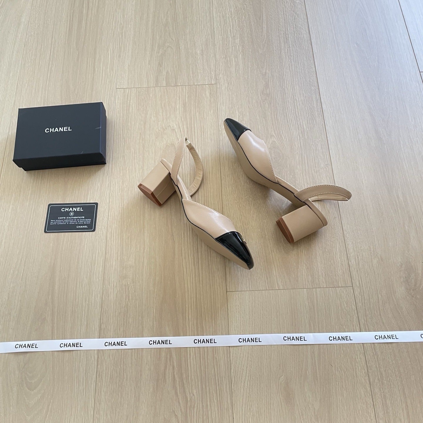 Chanel Leather Colorblock Sandals