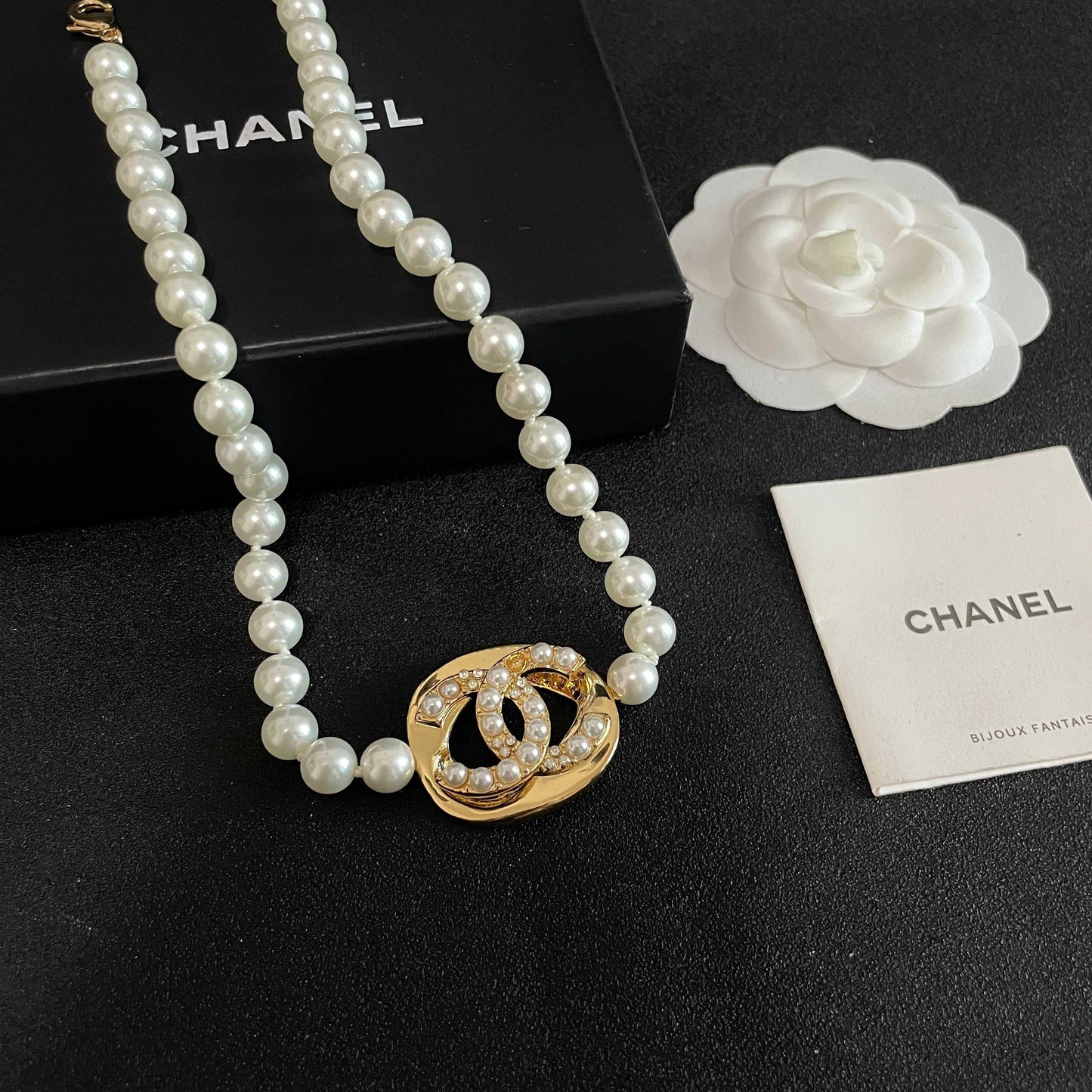 Chanel Logo Necklace