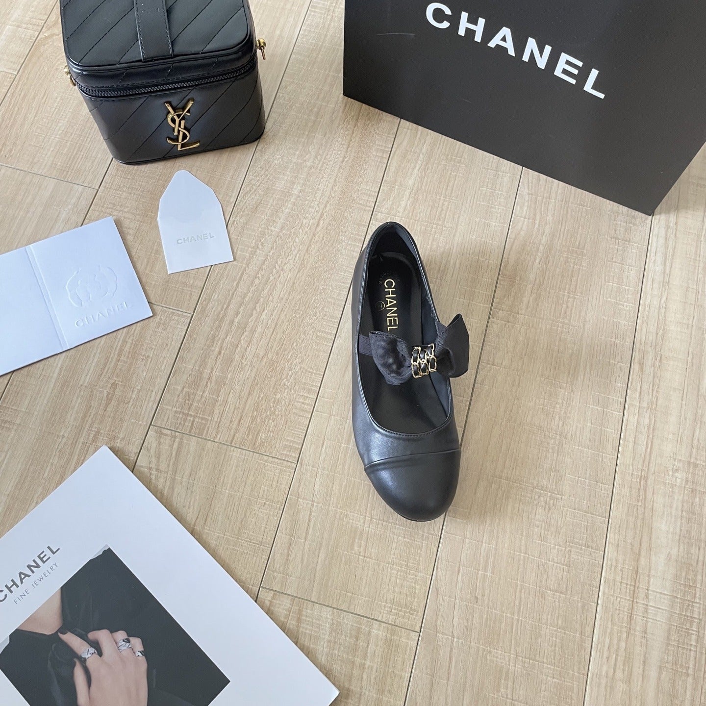 Chanel Leather Bow Shoes