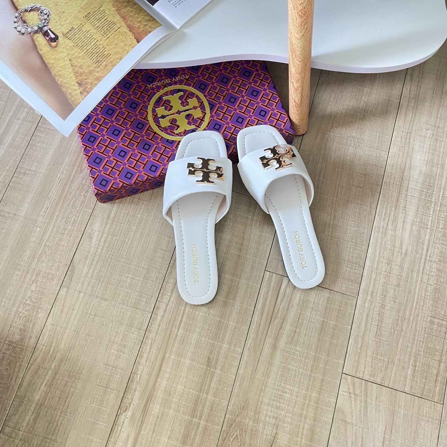 Tory Burch Patent Leather Slides