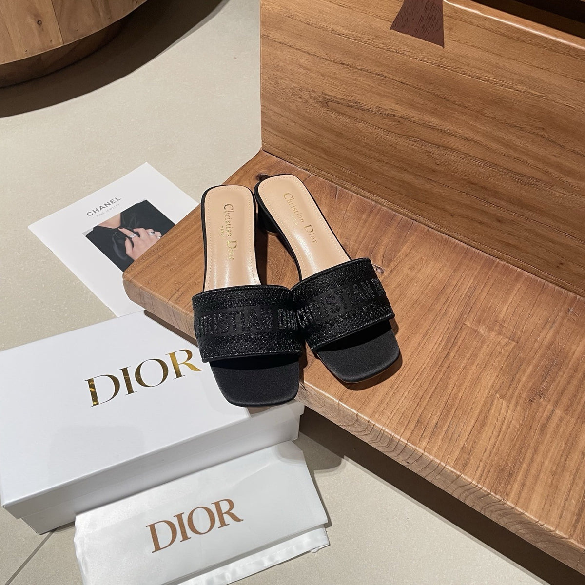 Dior Embroidered Slides