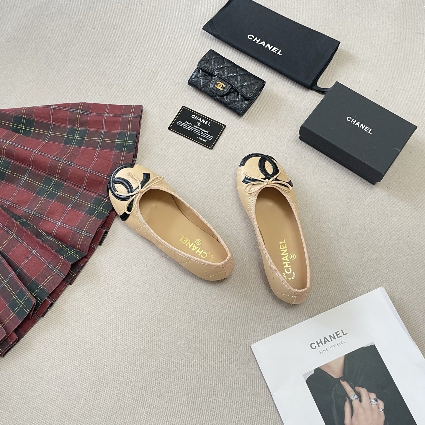 Chanel Leather Ballet Flats