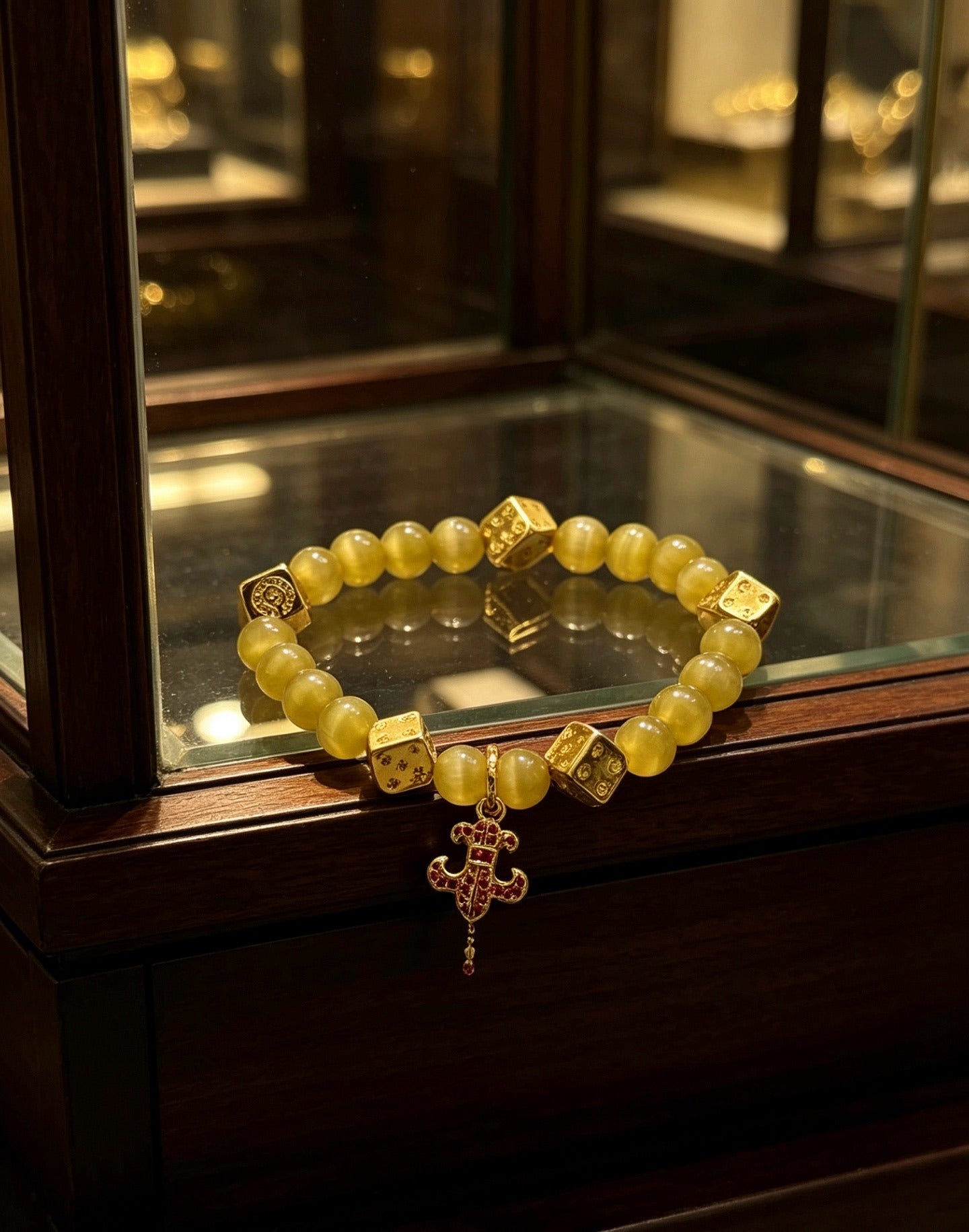 Chrome Hearts Sterling Silver Cross Bracelet