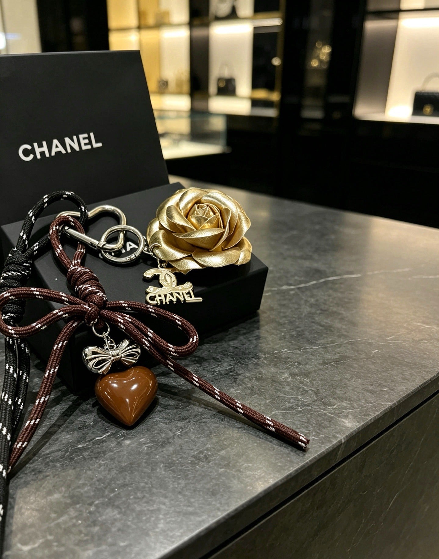 Chanel Vintage-Finish Keychain