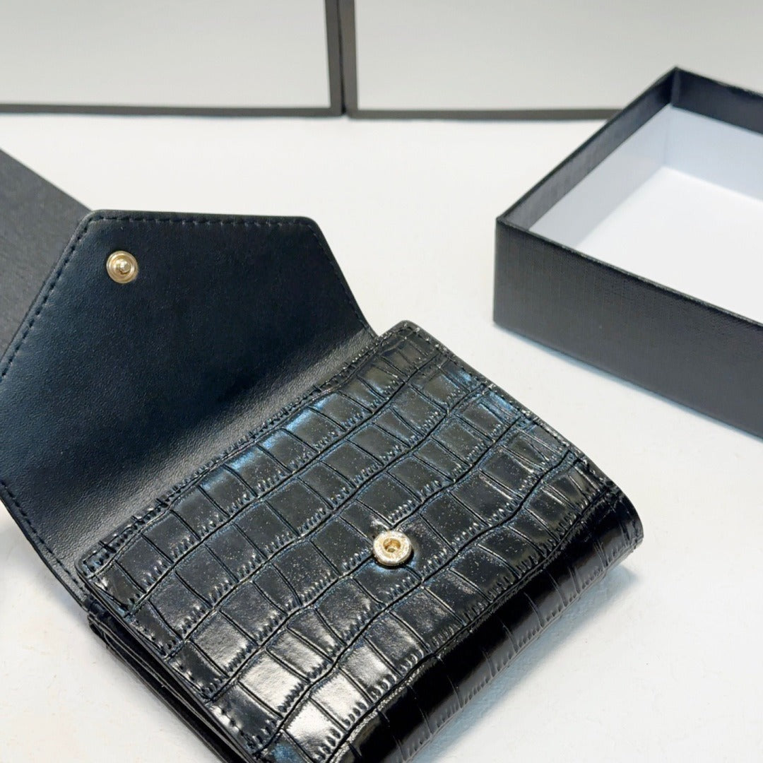 Saint Laurent Black Leather Wallet
