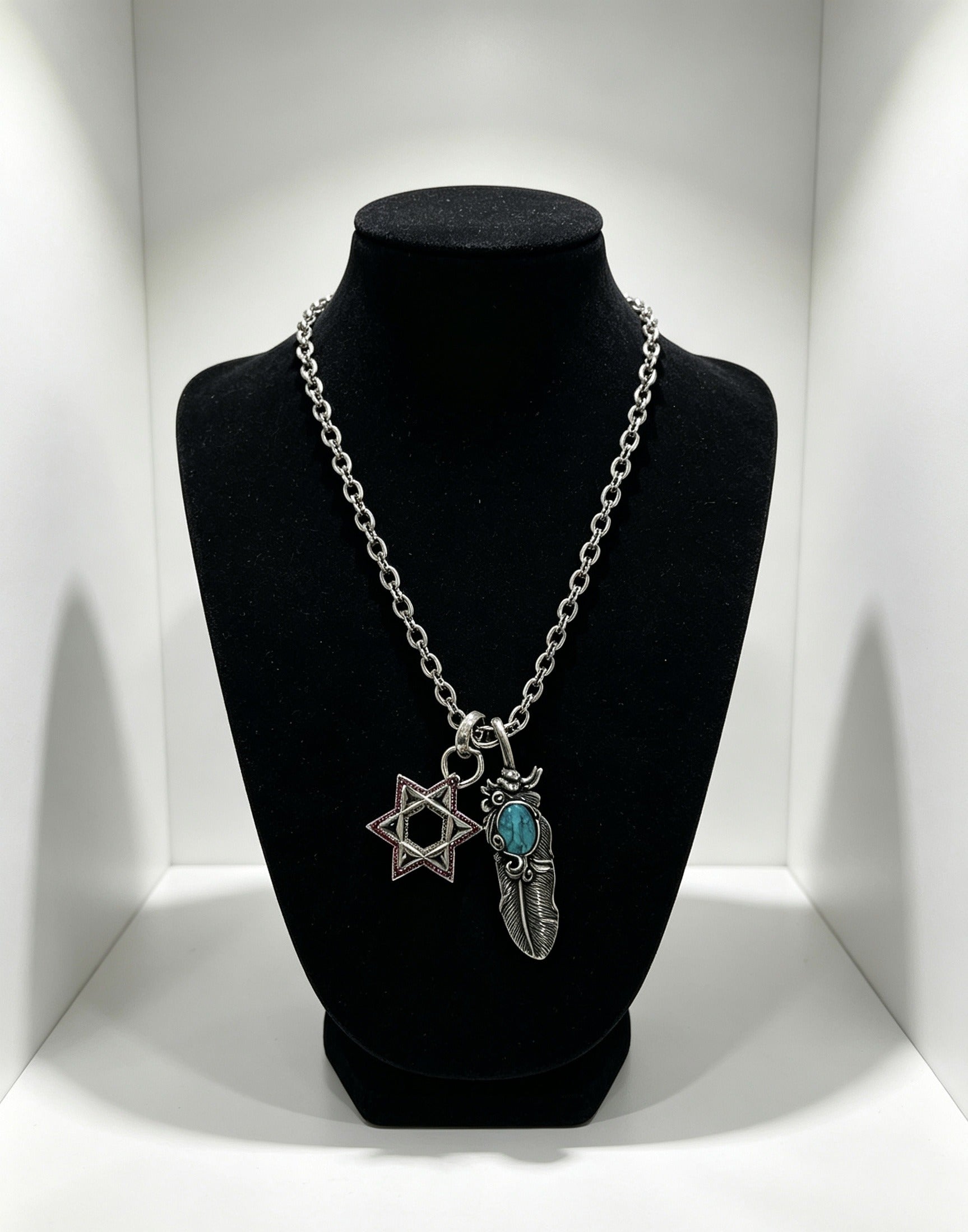 Chrome Hearts Sterling Silver Cross Necklace