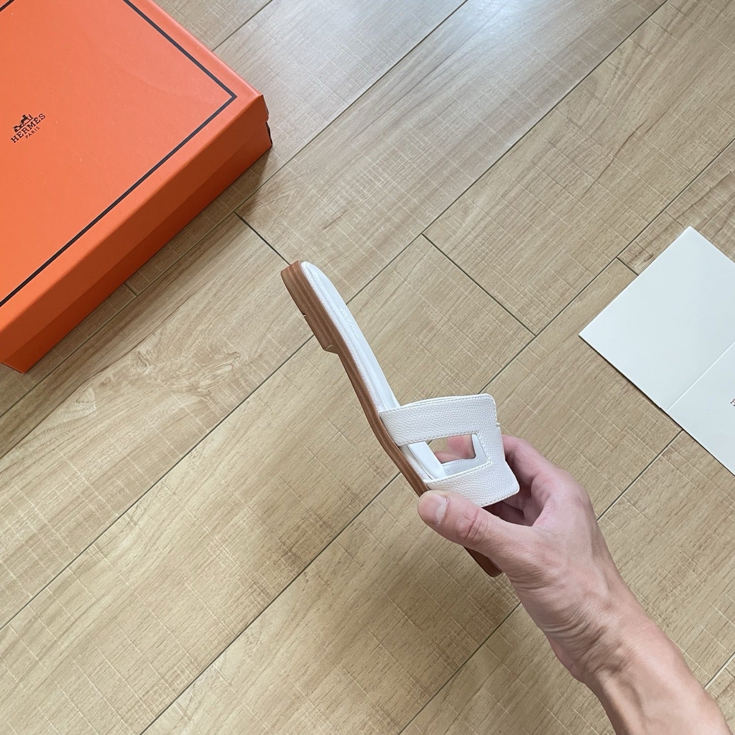Hermes Leather Slides