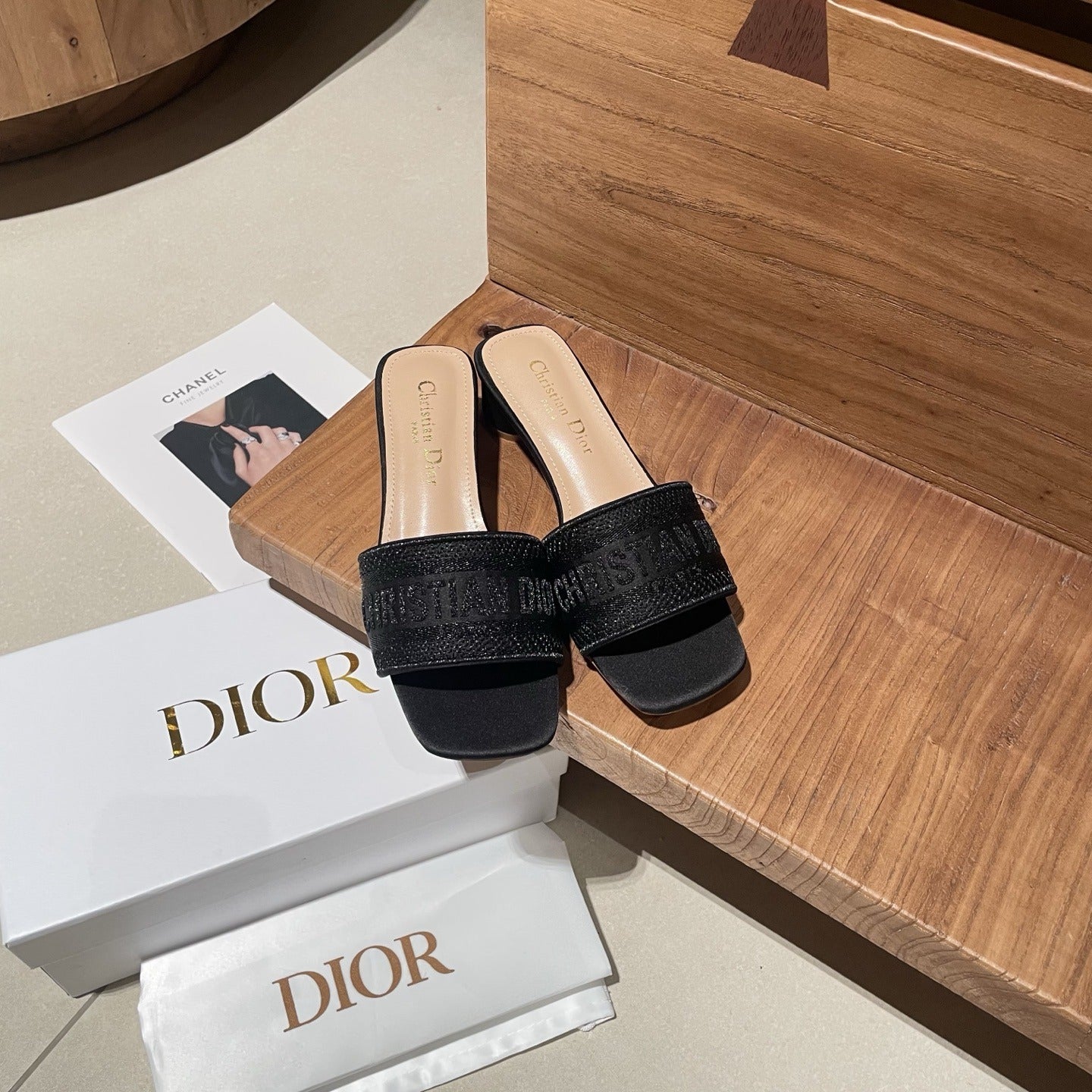 Dior Embroidered Slides