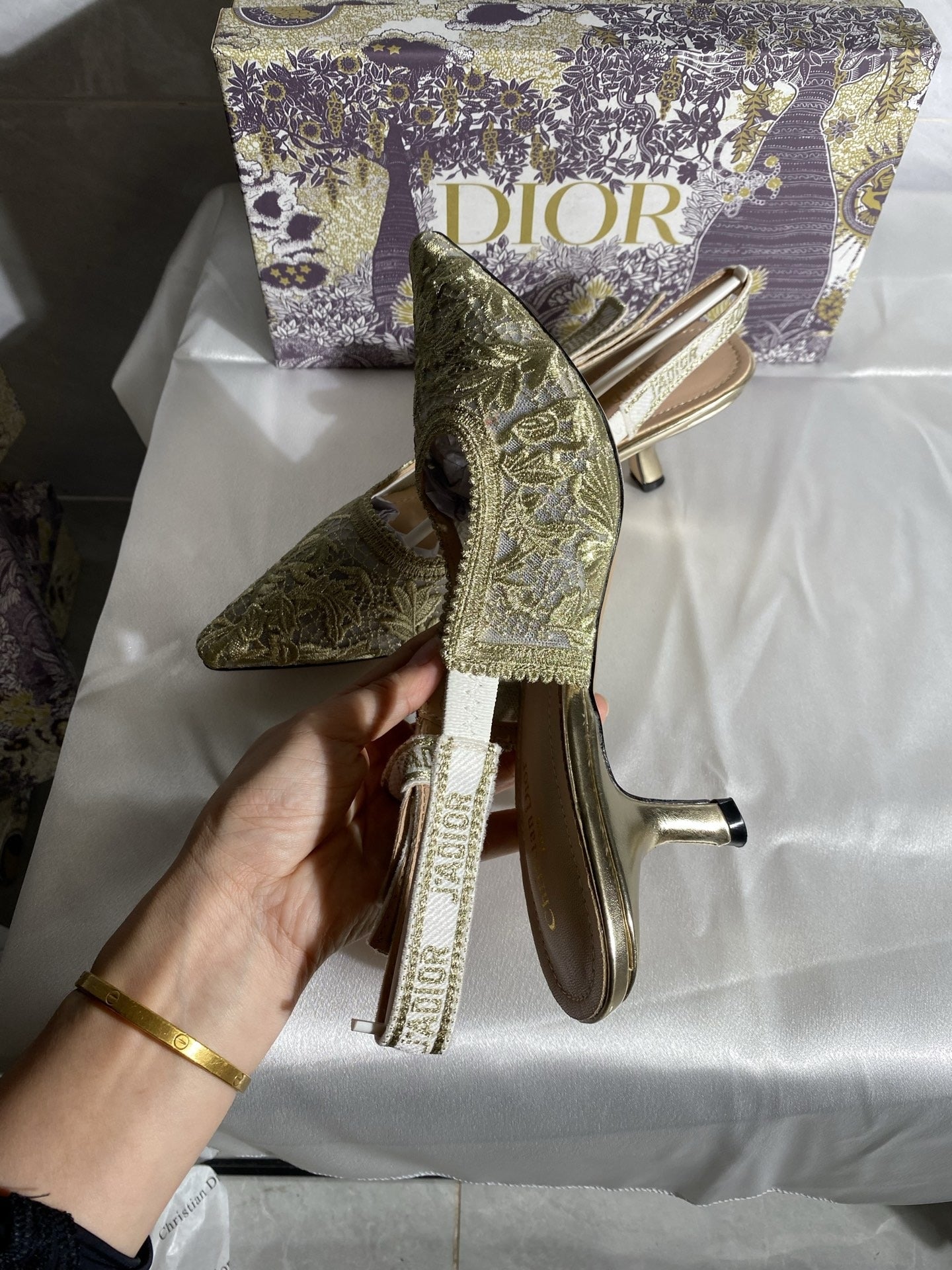 Dior Embroidered Heels
