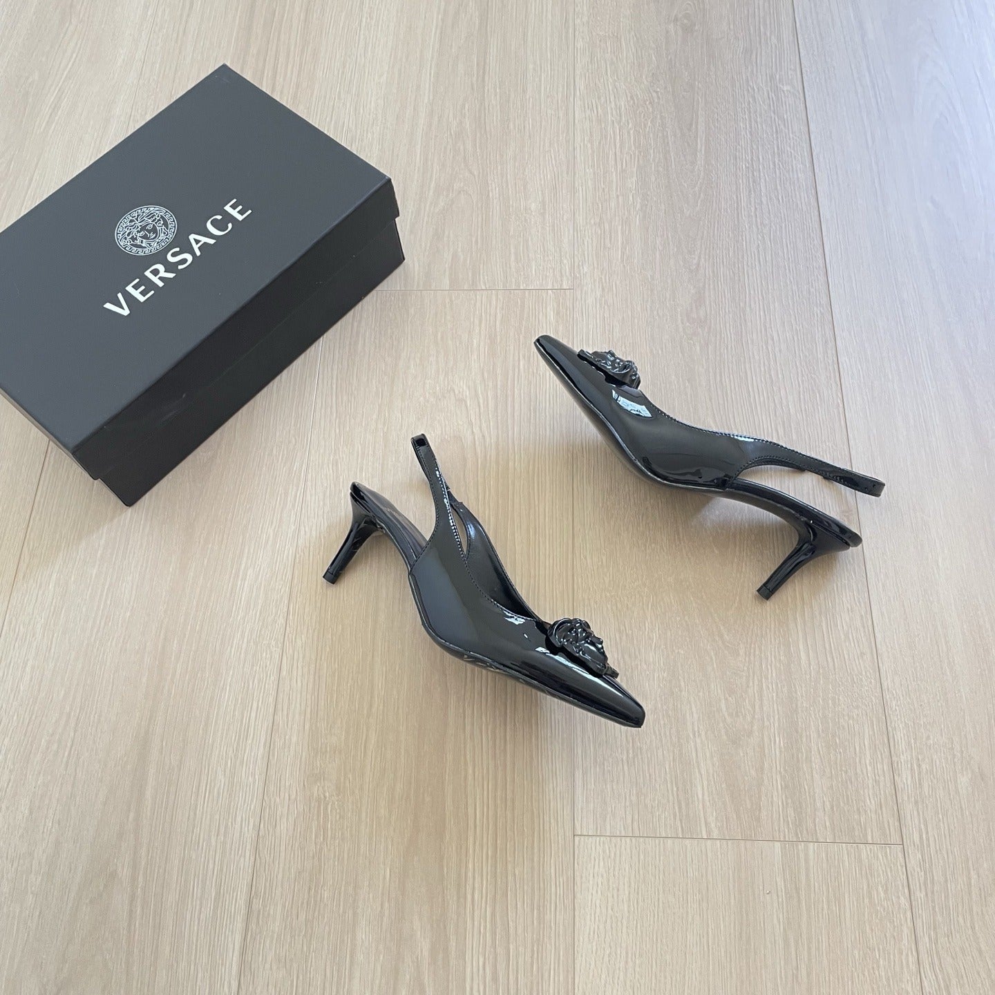 Versace Lambskin Leather Sandals
