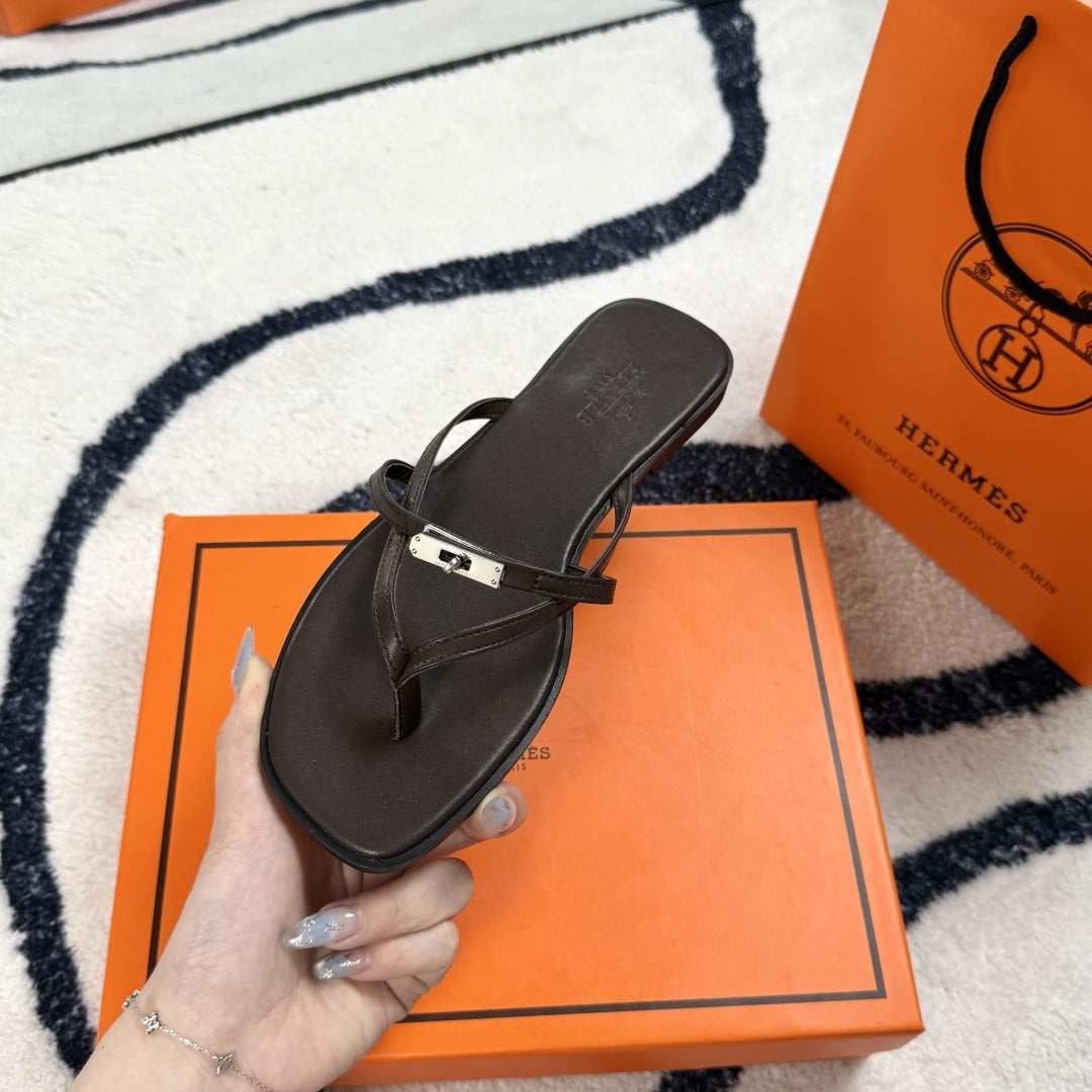 Hermes Leather Logo Slides