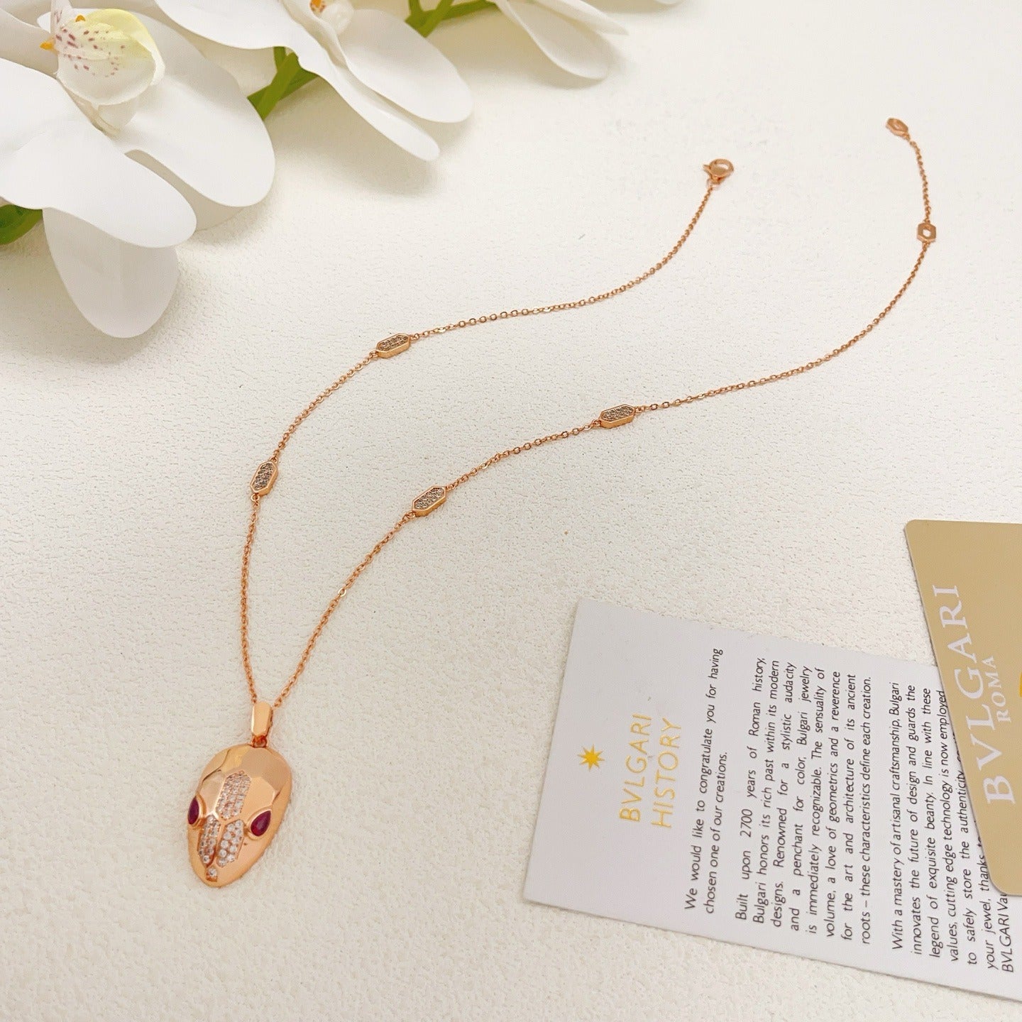 Bvlgari Brass Serpent Necklace