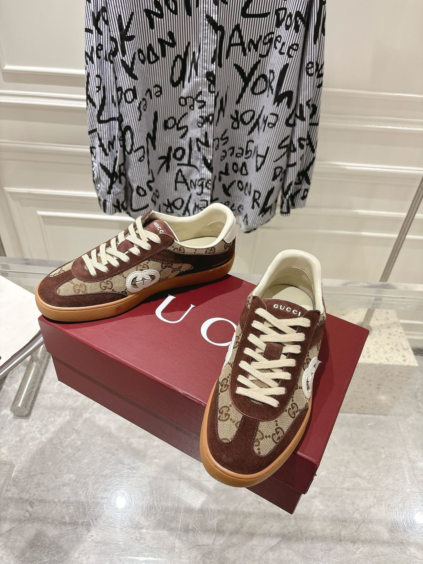 Gucci Leather Logo Sneakers