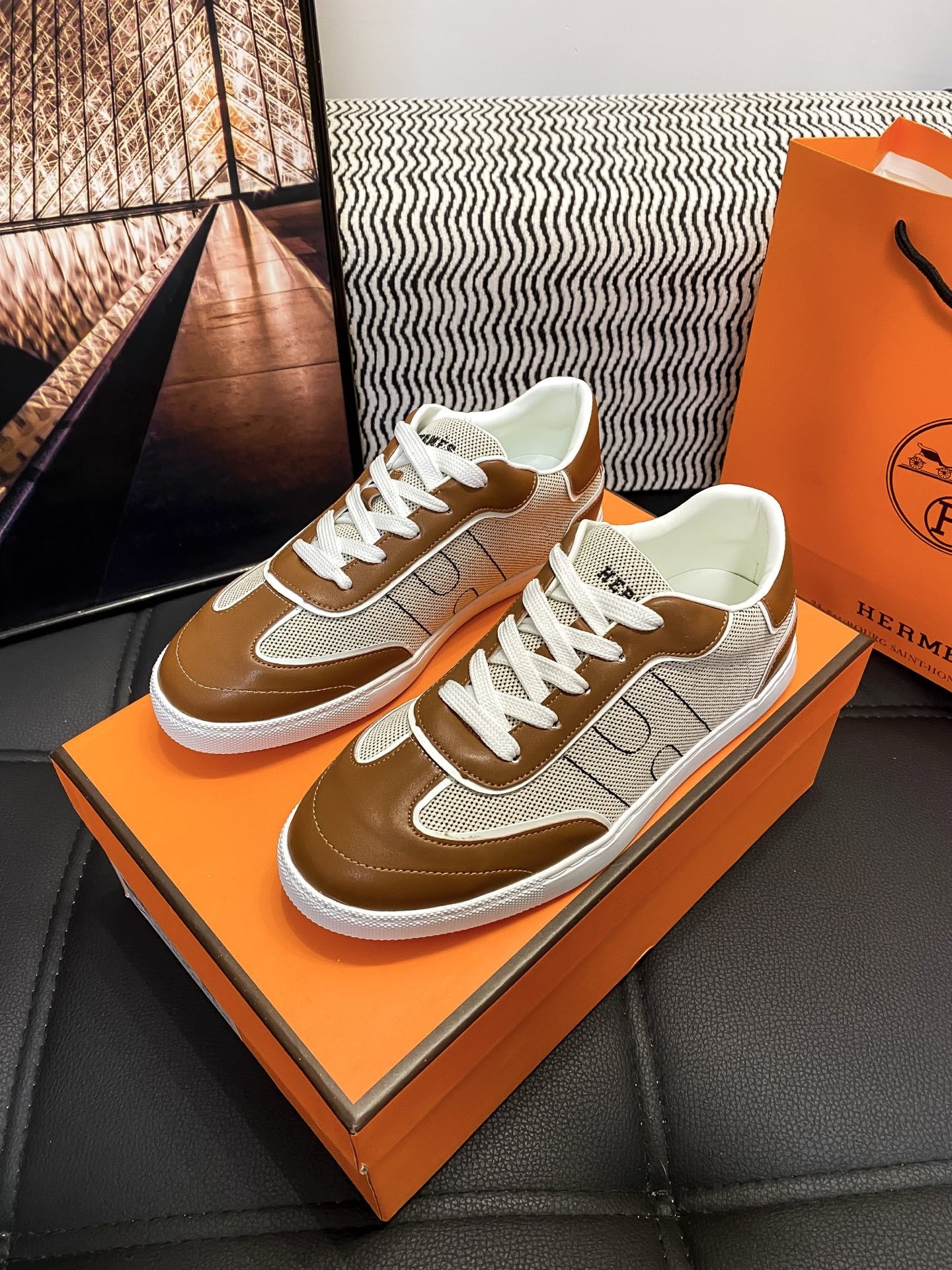 Hermes Black Sneakers