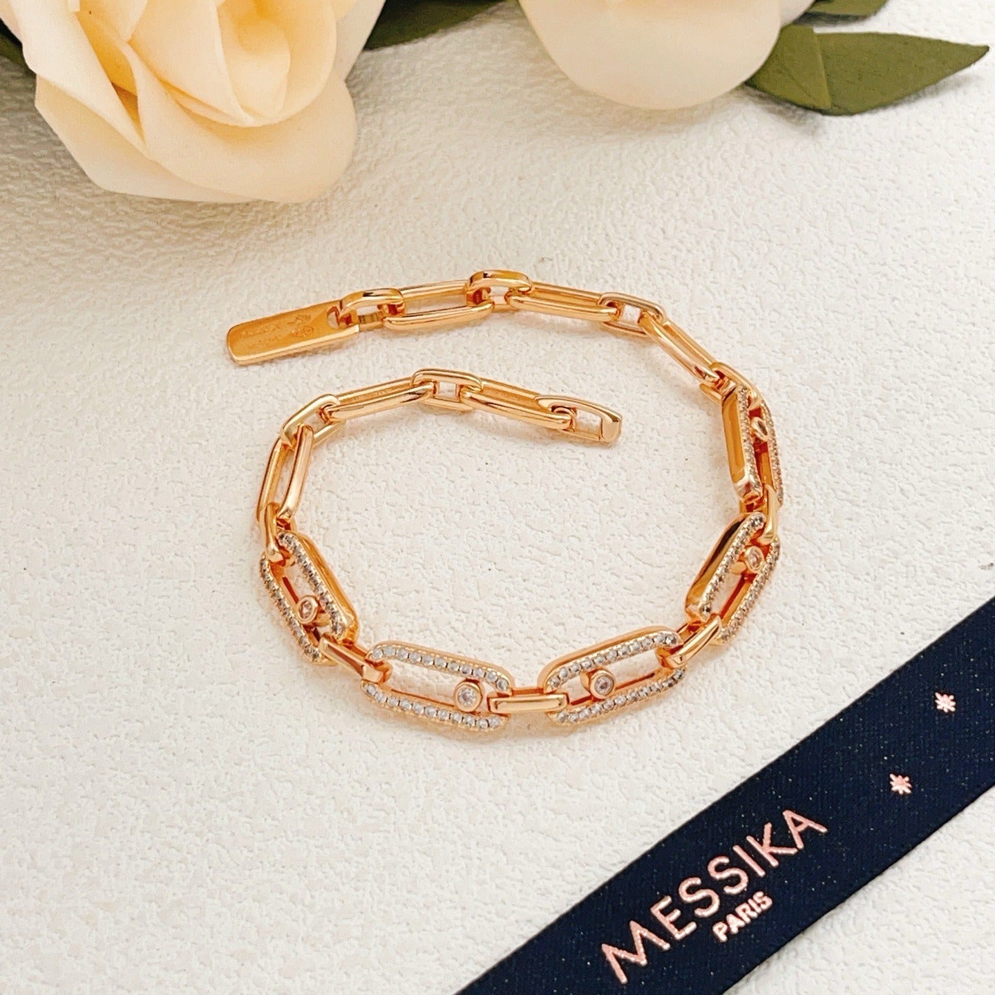 Messika Brass Pave Bracelet