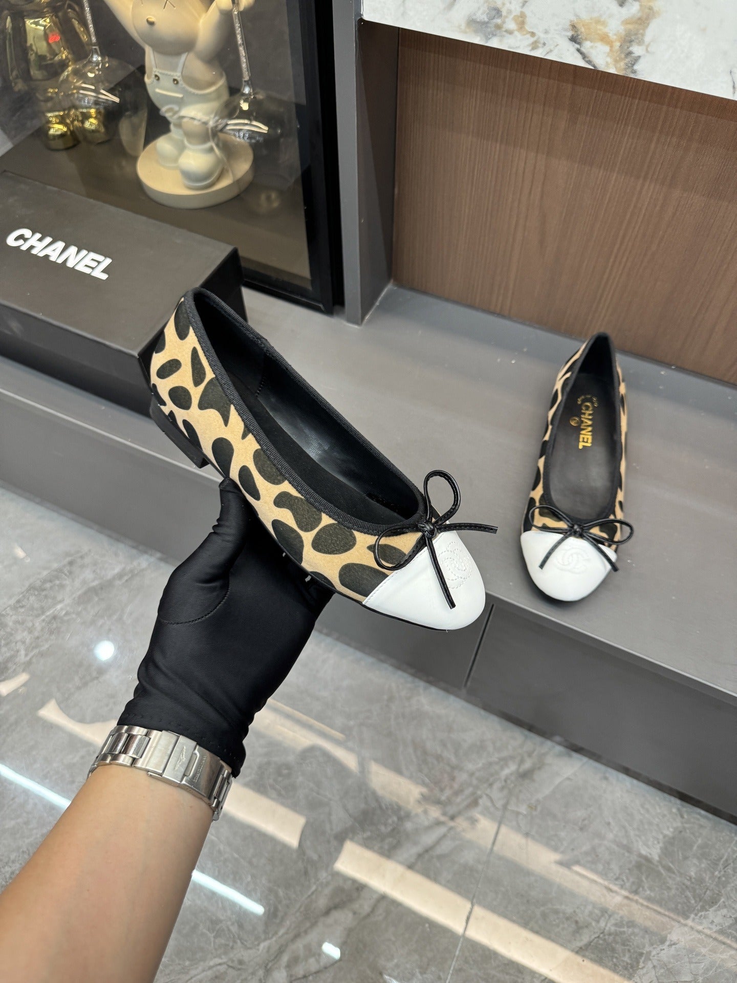 Chanel Lambskin Leather Bow Shoes