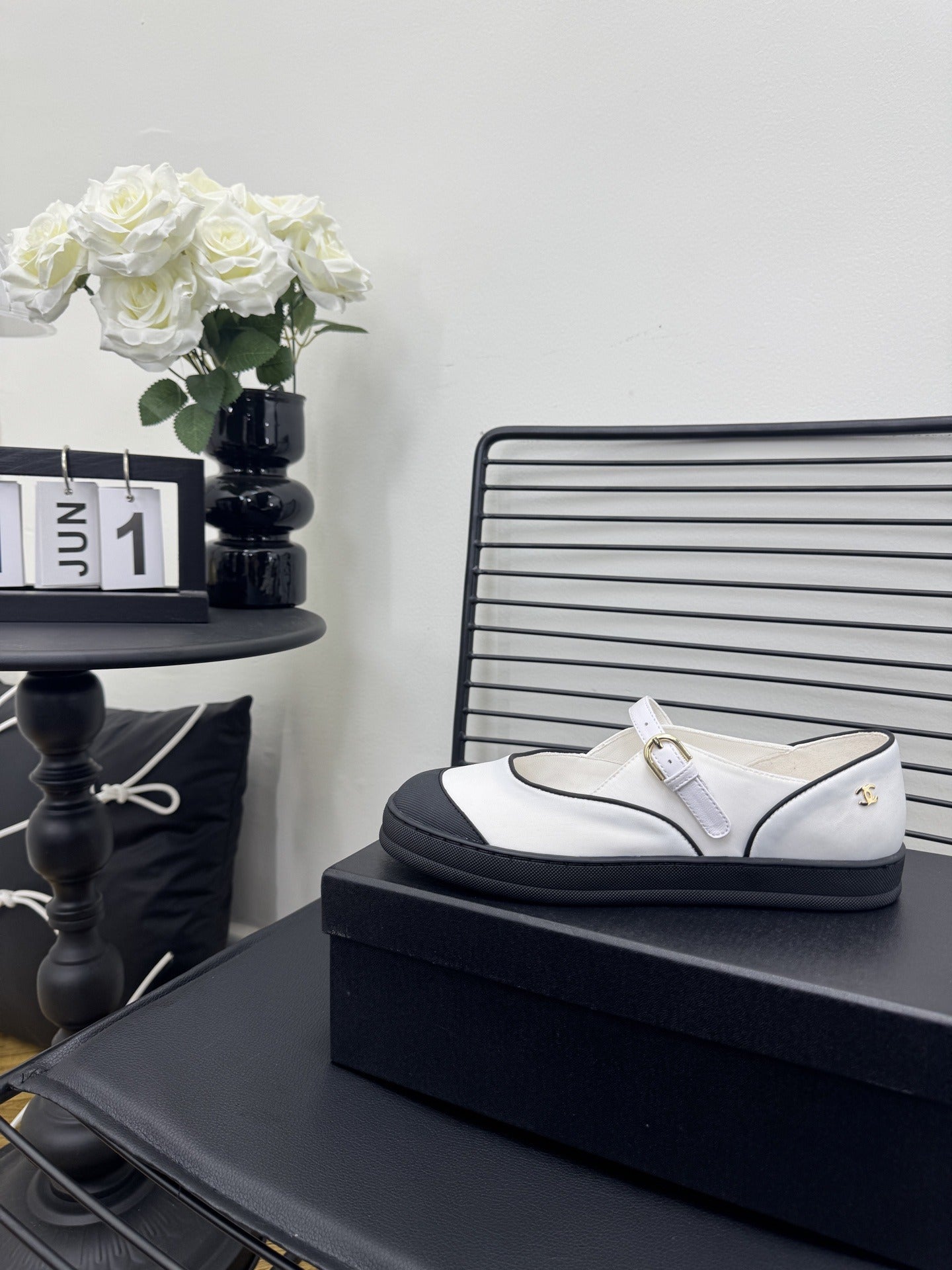 Chanel Lambskin Leather Logo Shoes