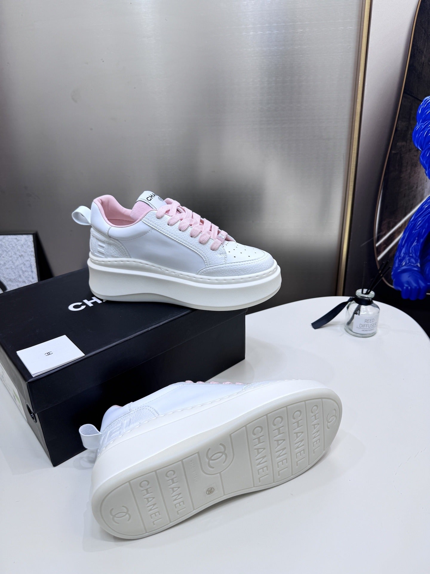 Chanel Leather Tennis Shoes