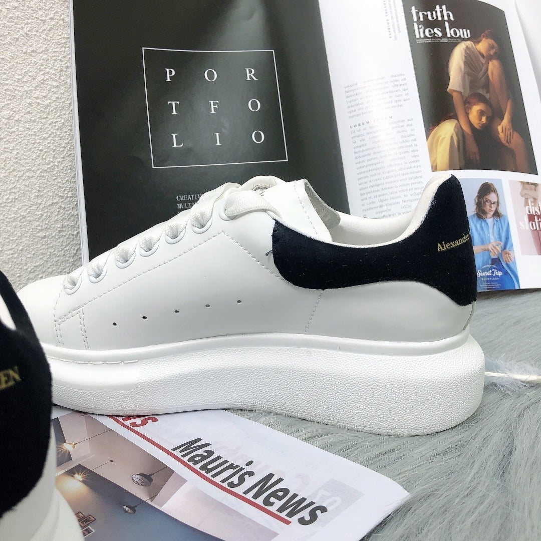 Alexander McQueen Lambskin Leather Logo Sneakers