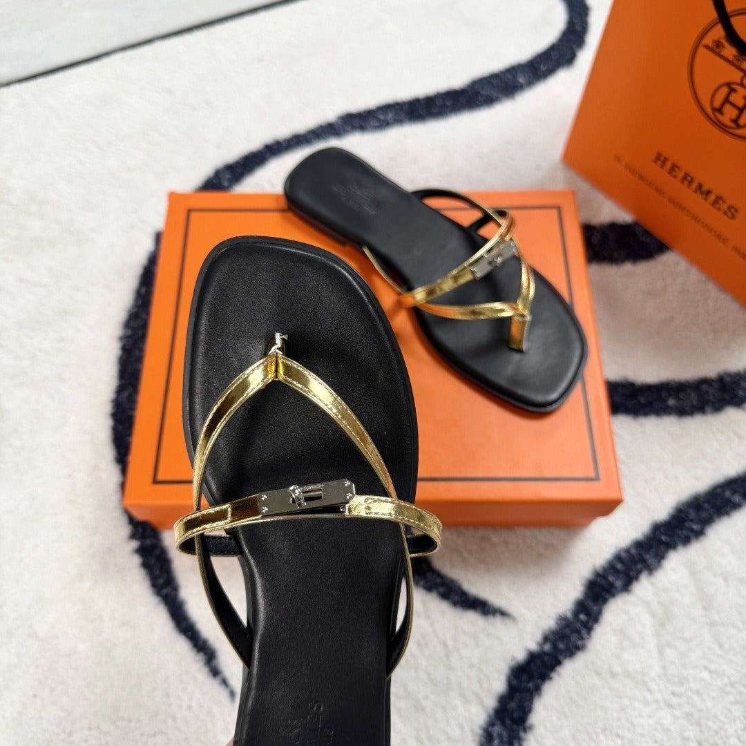 Hermes Leather Logo Slides