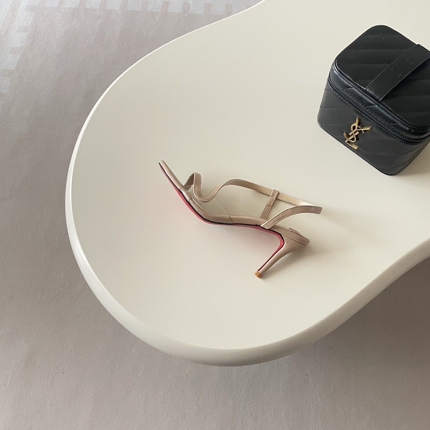 Christian Louboutin Patent Leather & Lambskin Leather Sandals