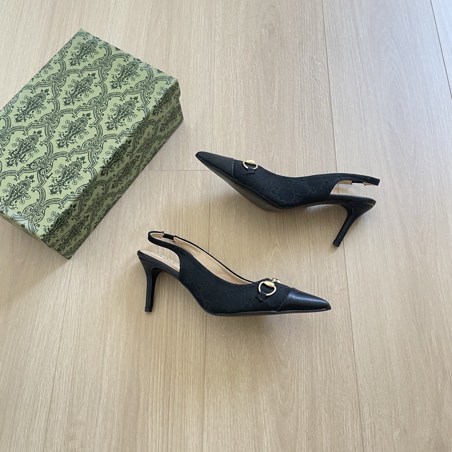 Gucci Canvas Horsebit Sandals
