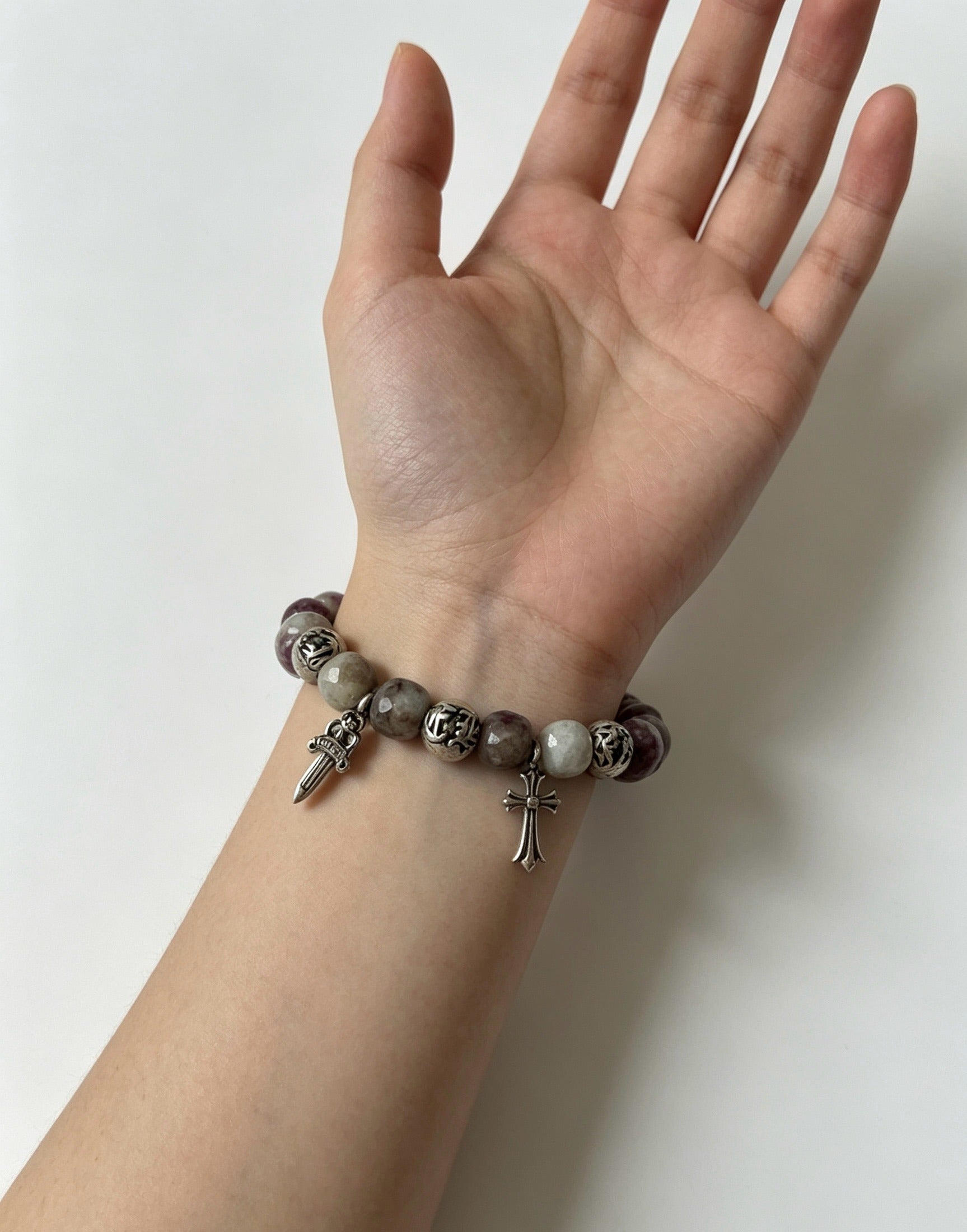 Chrome Hearts Sterling Silver Cross Bracelet